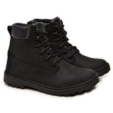 Bota Impermeável Masculina de Trabalho Couro Storm Preta Anti Perfuro com CA