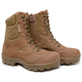 Coturno Militar Masculino com Zíper Nobuck Sigma Coyote Anti Perfuro com CA