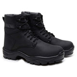 Bota de Trabalho Masculina Couro Gaia Preta com CA