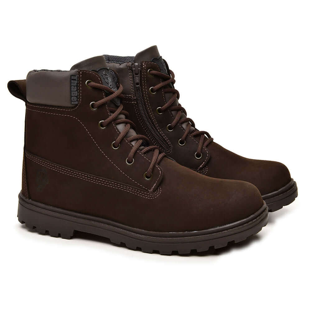Bota de Segurança Masculina ThaBel Easy Bel com Zíper Marrom com CA