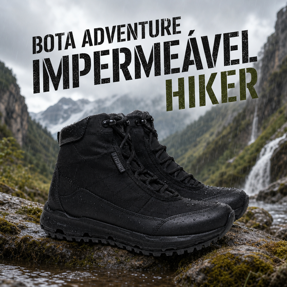 Botas Impermeáveis Masculinas: Proteção e Estilo em bota adventure impermeável hiker em ambiente úmido.