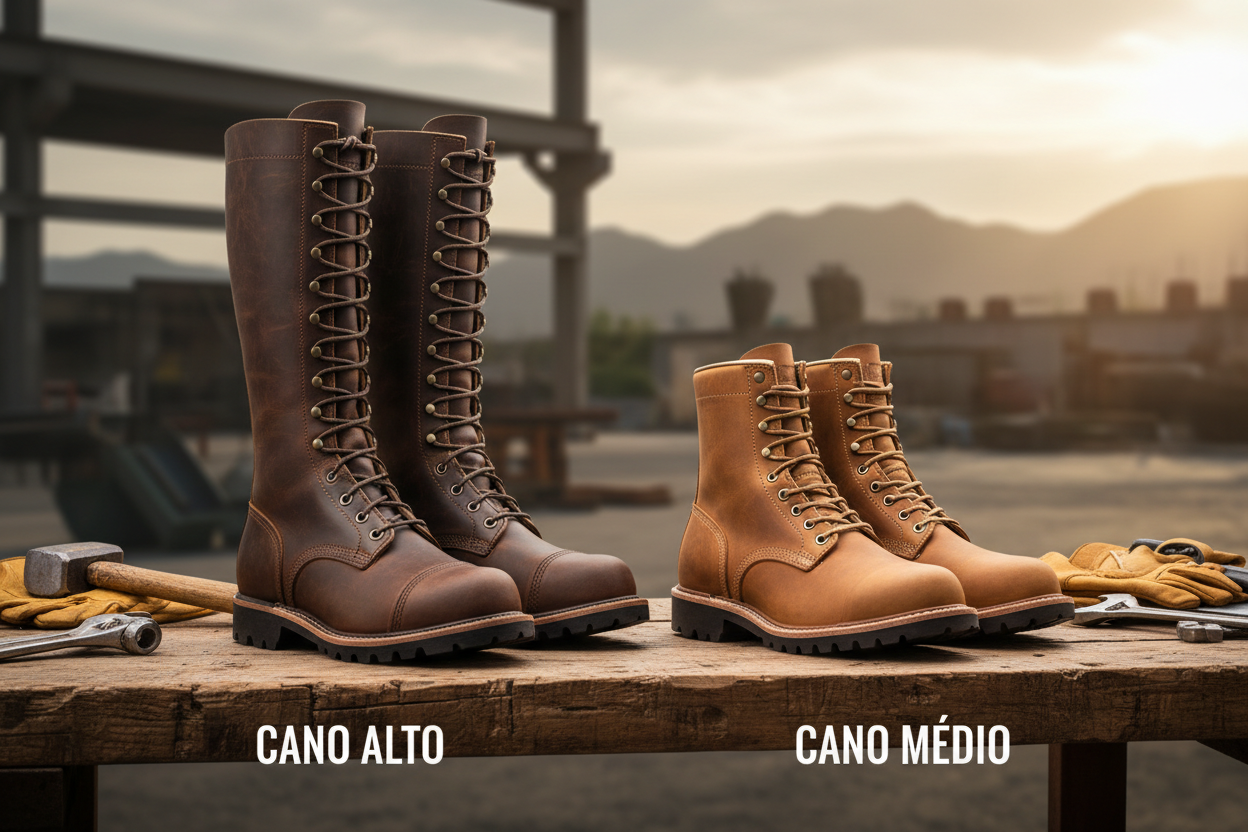 Bota cano alto ou cano médio: qual é a certa para o seu trabalho?