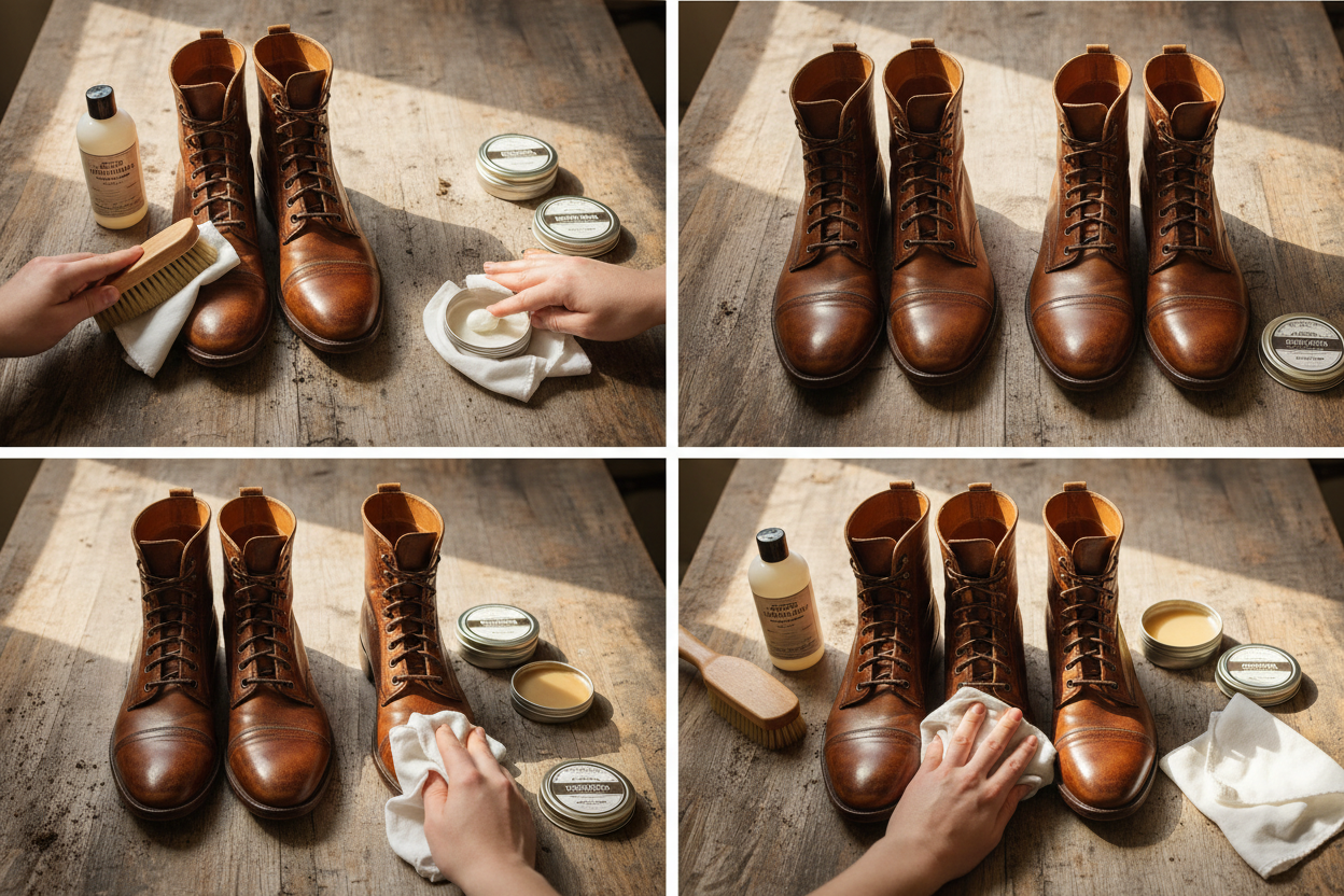 Como limpar e conservar botas de couro — passo a passo