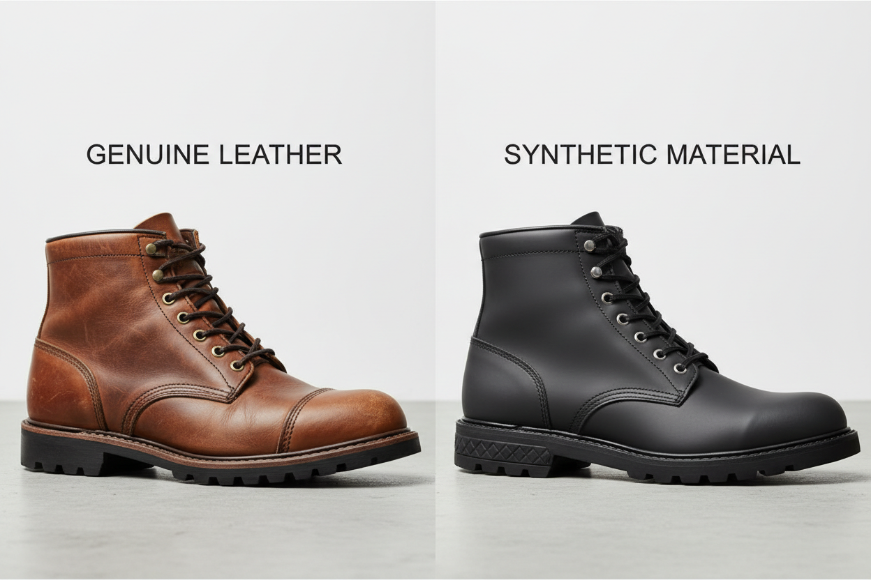 Diferença entre bota de couro e sintética: qual dura mais?
