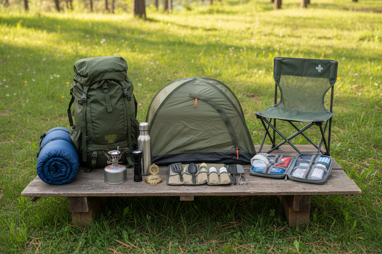 Equipamentos de camping mais utilizados