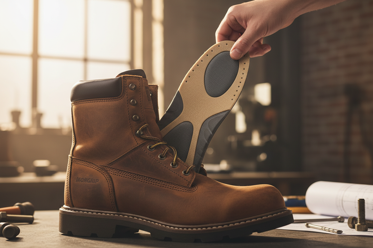 Palmilha para bota de trabalho: como escolher e quando trocar
