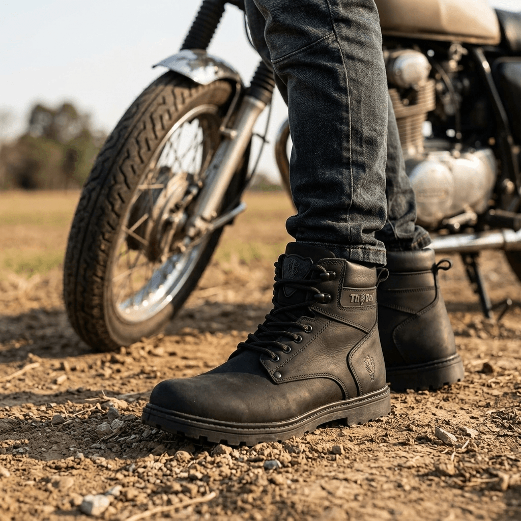 Bota Masculina Work Thabel WorkBel Anti Perfuro Preto com CA, calçado robusto para trabalho e estilo urbano.