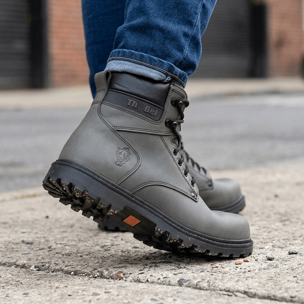 Bota de Trabalho Masculina Thabel WorkBel Anti Perfuro Chumbo com CA em destaque, ideal para conforto e segurança.