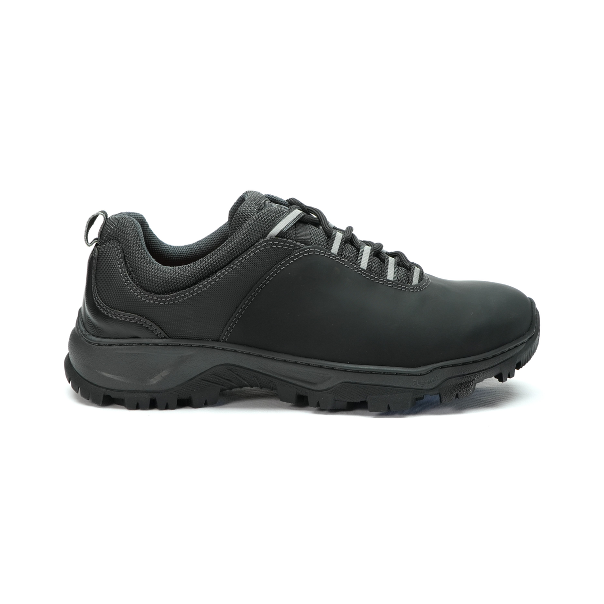 Bota Tênis de Trilha Masculino Cano Baixo ThaBel Apolo Preta com CA, vista lateral, ideal para trilhas e atividades casuais.