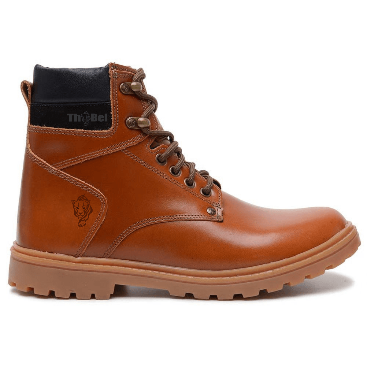 Bota Work Masculina Thabel WorkBel Anti Perfuro Conhaque com CA - Botas ThaBel