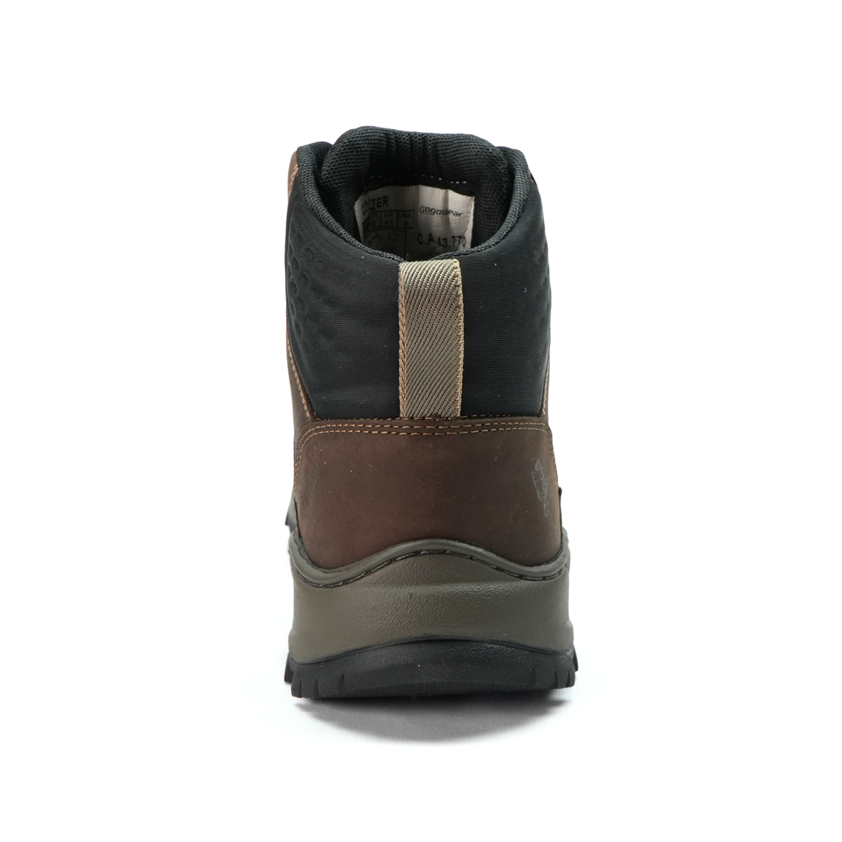 Bota de Trilha Masculina ThaBel Hero Couro Crazy Horse Marrom com CA - Vista traseira.