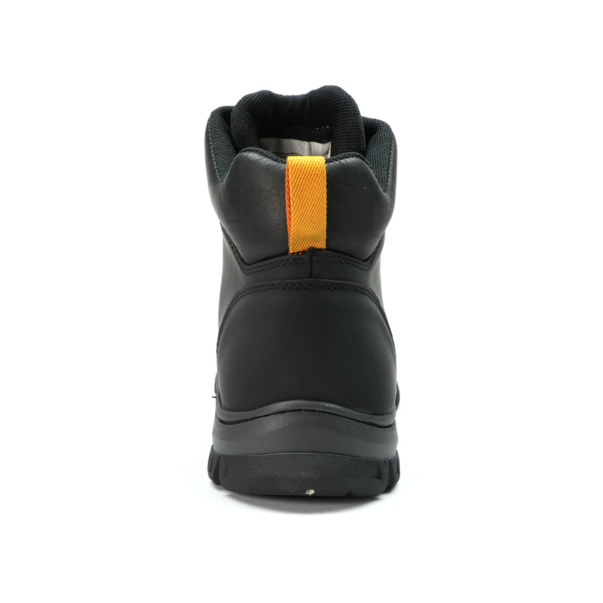 Bota Masculina de Couro para Trabalho e Trilha ThaBel Hunter Preta com CA - vista traseira.