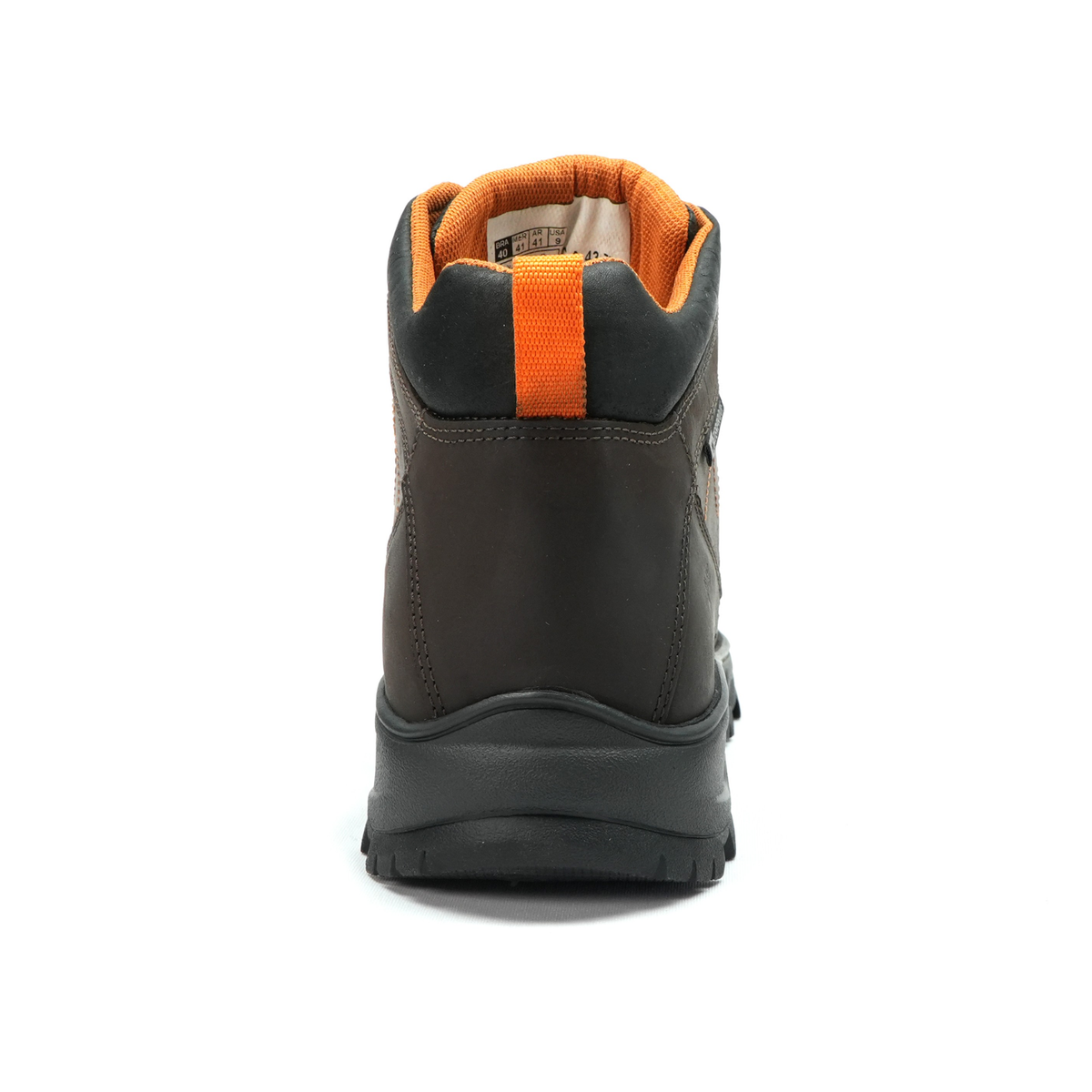 Bota Impermeável Masculina ThaBel Poseidon Trilha e Trabalho Marrom com CA vista traseira.