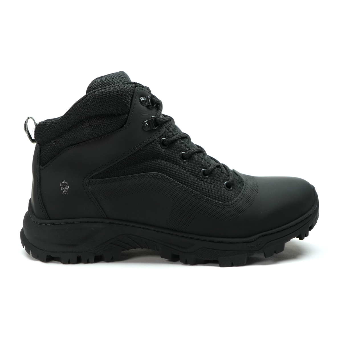 Bota de Trilha Masculina Cano Médio ThaBel Tracker Couro e Nylon Preta com CA
