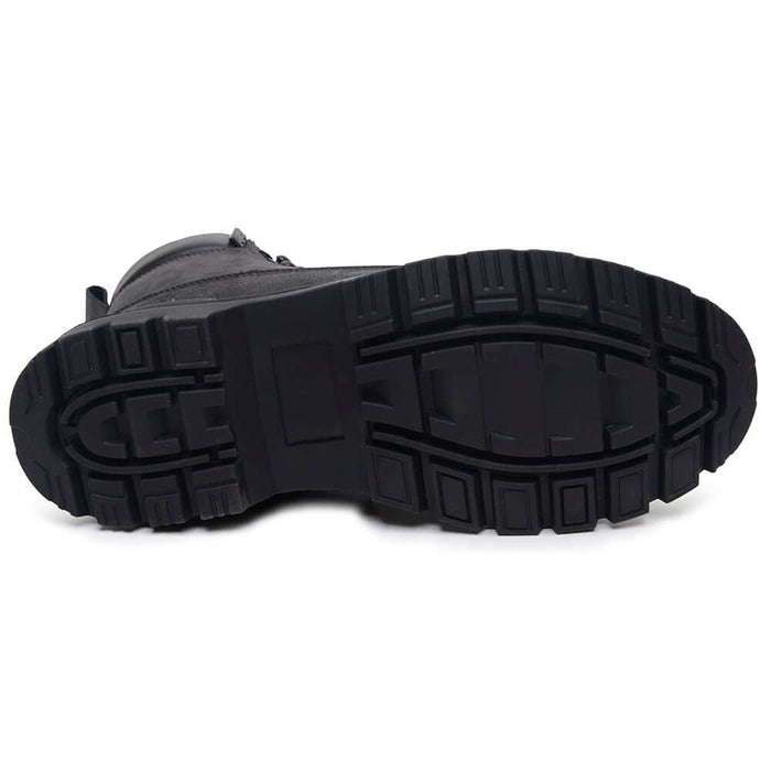 Sola da Bota de Trabalho Worker ThaBel Preto com CA mostrando durabilidade e estilo tático para uso casual e de segurança.