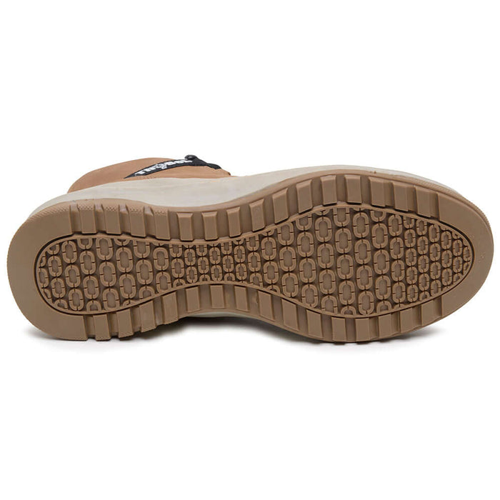 Sola antiderrapante da Bota De Couro Casual Ranger ThaBel Coyote para uso tático e casual, ideal em superfícies lisas e irregulares.