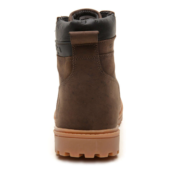 Traseira Bota Masculina para Trabalho Thabel WorkBel Anti Perfuro Marrom com CA, bota de segurança e trabalho com design robusto.