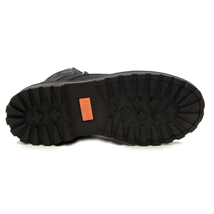 Sola da Bota Masculina Work Thabel WorkBel Anti Perfuro Preto com CA, destacando a robustez do calçado de segurança urbano.