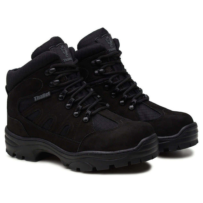 Bota Militar Thabel ThunderBel Anti Perfuro Preta com CA, bota tática masculina de alta durabilidade e conforto.