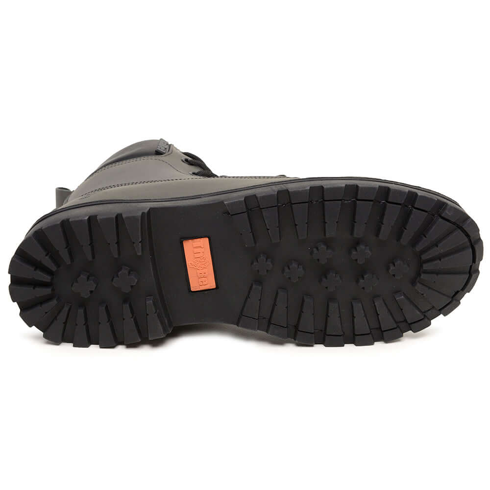 Sola da Bota de Segurança Masculina ThaBel Easy Bel com Zíper Chumbo com CA, mostrando design antiderrapante e resistência.