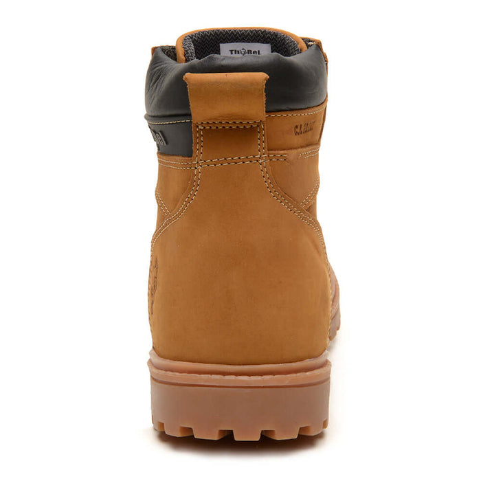 Bota de Segurança Thabel WorkBel Anti Perfuro Yellow com CA vista traseira, bota tática masculina, estilo militar, cor desert.