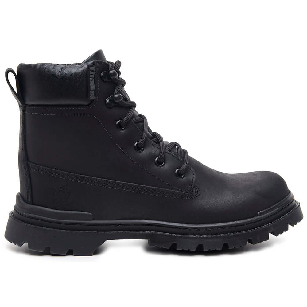 Bota de Trabalho Worker ThaBel Preto com CA, bota tática masculina para segurança e conforto, coturno militar resistente e durável