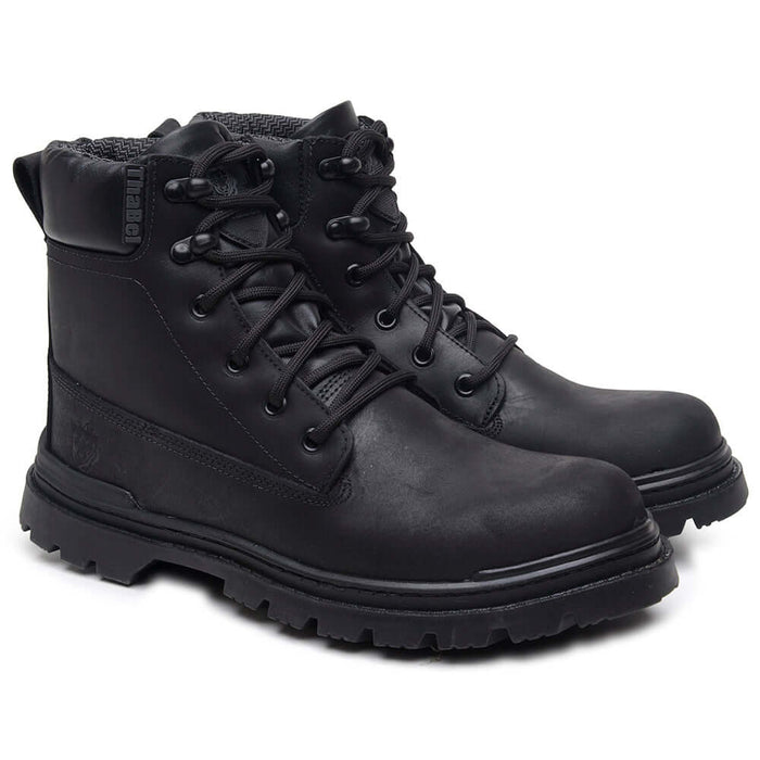 Bota de Trabalho Worker ThaBel Preto com CA, bota tática masculina resistente e confortável para trabalho e aventura.