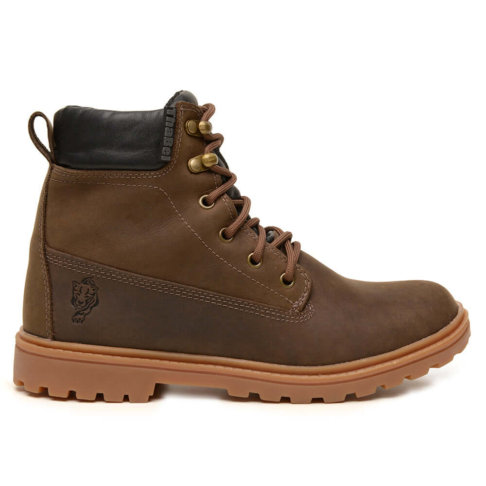 Bota para Trabalho Impermeável ThaBel Storm Anti Perfuro Marrom com CA, bota masculina, bota adventure, bota de segurança.