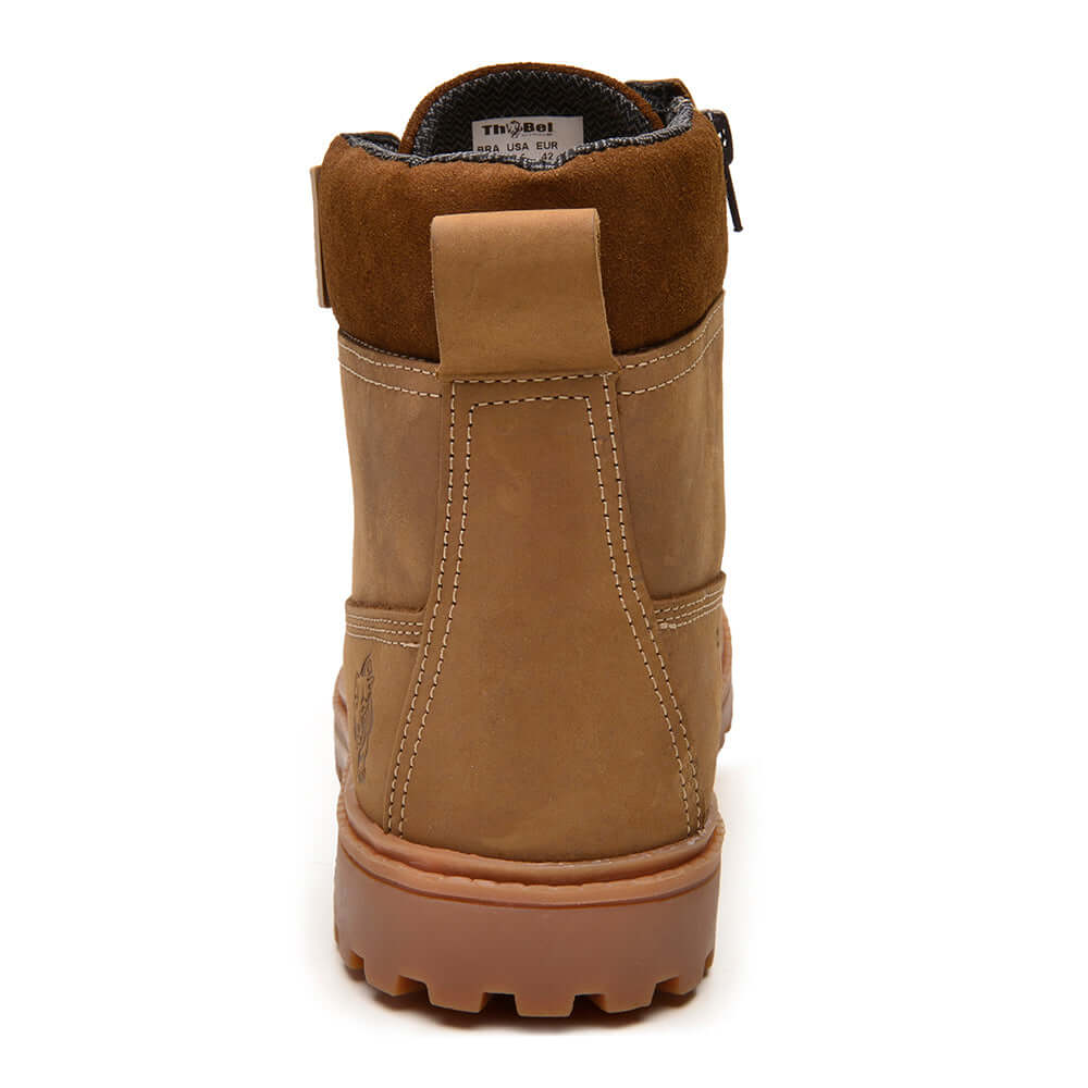Bota de Trabalho Masculina Easy Bel com Zíper Coyote com CA – ThaBel