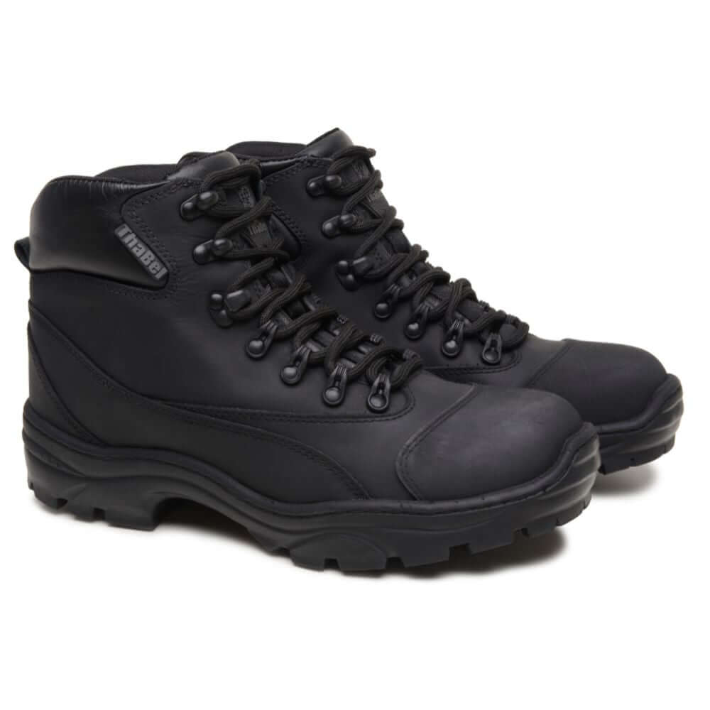 Bota de Trilha Masculina Thabel Delta Preta, coturno militar tático, resistente e confortável para aventuras e uso diário.