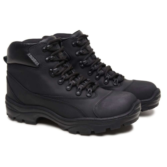 Bota de Trilha Masculina Thabel Delta Preta, coturno militar tático, resistente e confortável para aventuras e uso diário.
