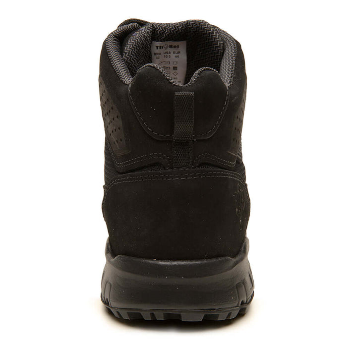 Vista traseira da Bota de Trilha Masculina ThaBel Stone Bel Preta, combinando resistência e conforto para aventuras.