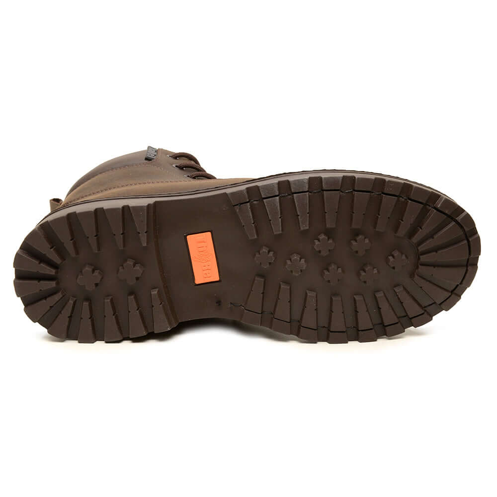 Sola da Bota Work Masculina ThaBel Easy Bel com Zíper Coffee com CA, bota de segurança masculina com design robusto e confortável.