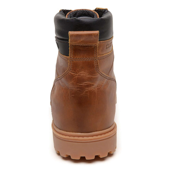 Bota Work Masculina Thabel WorkBel Anti Perfuro Conhaque com CA, vista traseira, bota resistente para trabalho e uso casual.