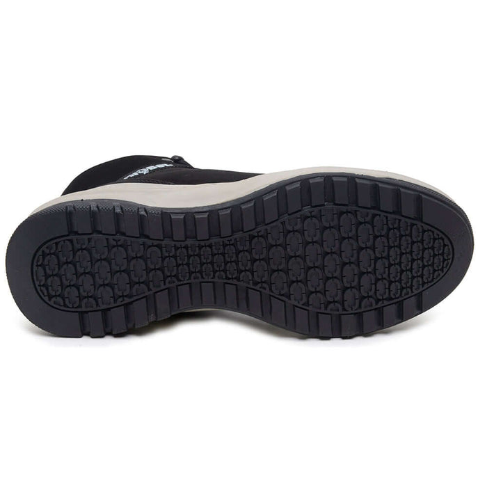 Sola antiderrapante da Bota De Couro Casual Ranger ThaBel Preto, calçado masculino resistente e confortável para aventura e trabalho.