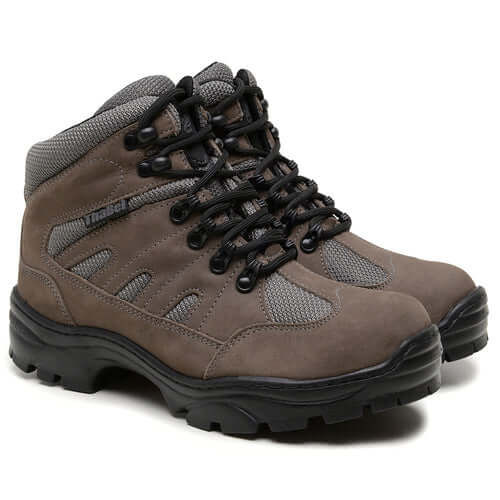 Bota Adventure Thabel ThunderBel Anti Perfuro Cinza com CA em exibição