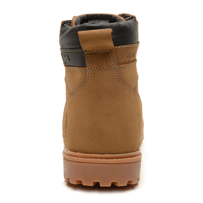 Bota para Trabalho Thabel WorkBel Anti Perfuro Coyote com CA vista traseira, ideal para bota tática e coturno militar.