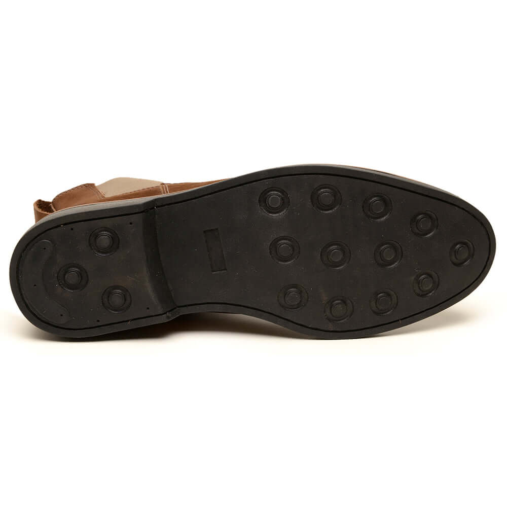 Sola da Botina Masculina Anti Perfuro ThaBel Horse Marrom, bota tática resistente e confortável, ideal para segurança e aventura.