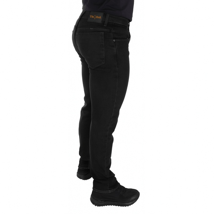 Calça Jeans Gray Man ThaBel Phantom Preto masculina para discrição e resistência.