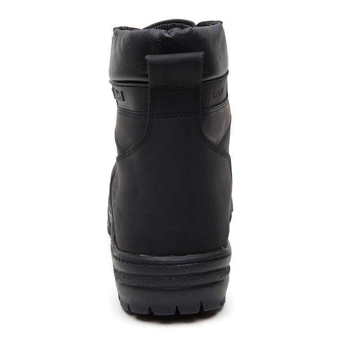 Bota Masculina de Couro Gaia Preta com CA - vista traseira destacando design robusto e material resistente