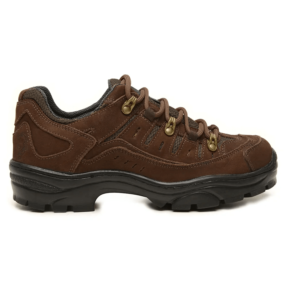 Tênis Masculino para Trilha ThaBel Urban Trail Marrom, bota tática resistente e confortável para aventuras urbanas e trilhas desafiadoras.